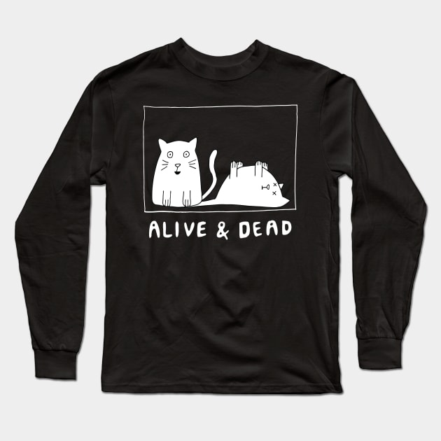 Schrodinger's Cat Alive and Dead Long Sleeve T-Shirt by Geektopia